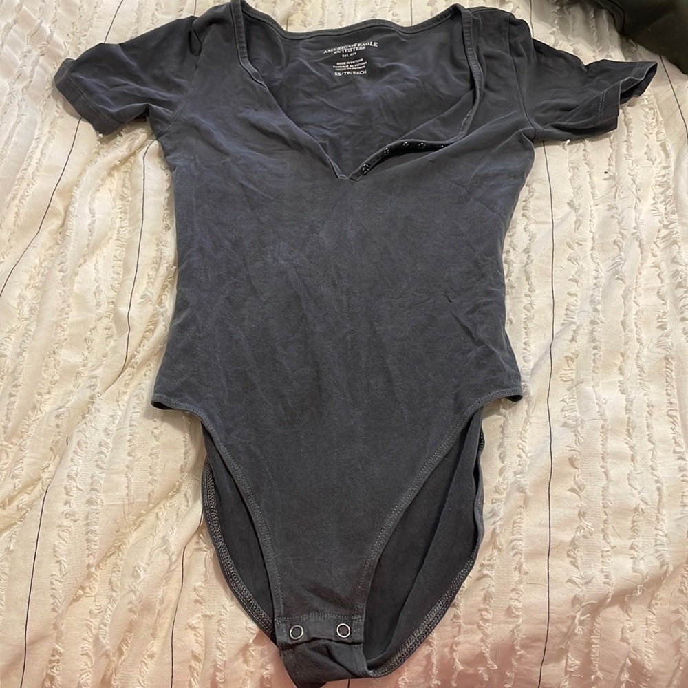 Blue body suit